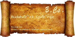 Budaházi Csörsz névjegykártya